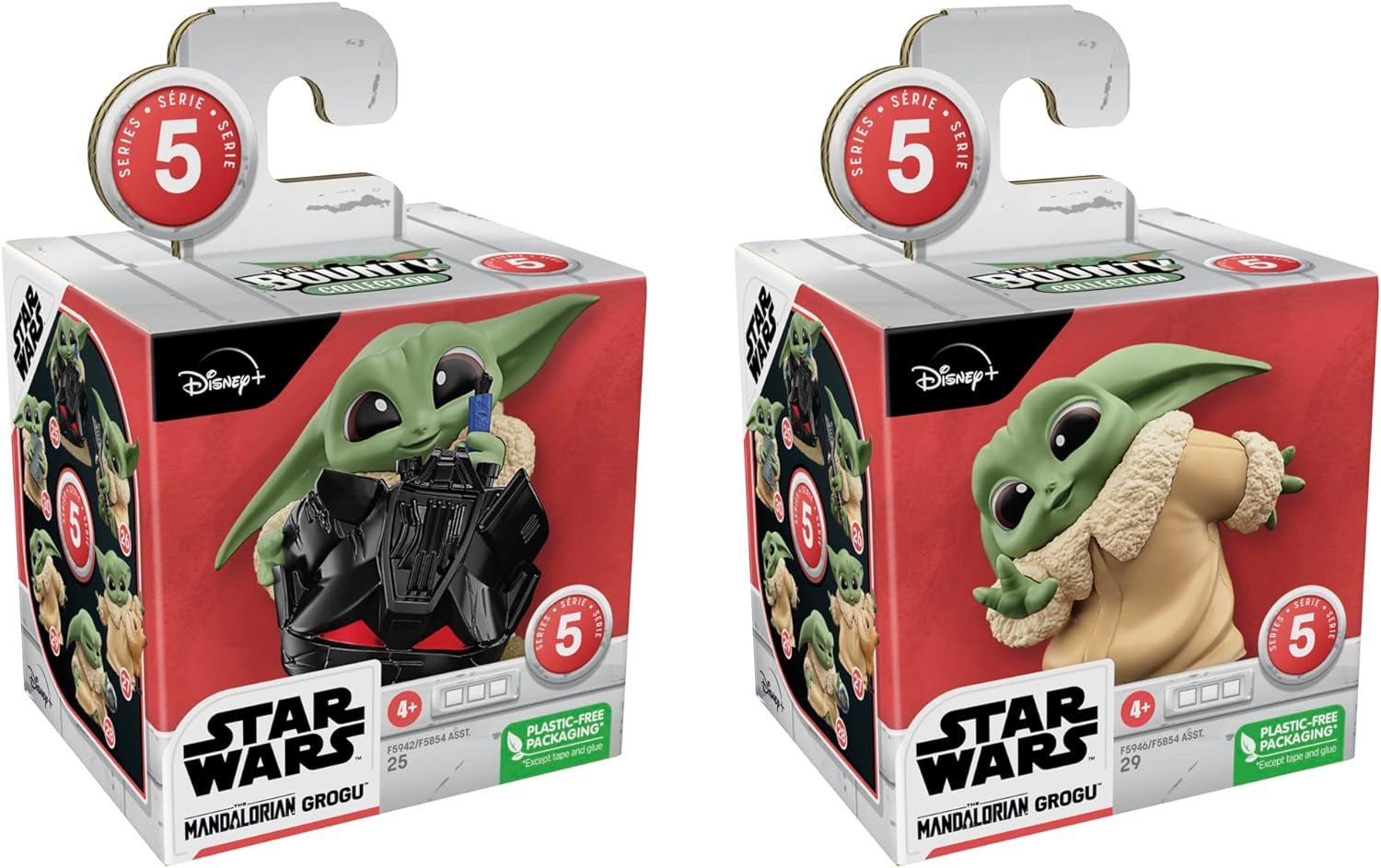 Star Wars Hasbro the Bounty Collection Series 5, figuri Grogu 2-pack, joc cu cască, joc peek-a-boo, jucărie pentru copii cu vârsta de peste 4 ani, 5.5 cm, Multi, F5941 Action figures Naty Shop