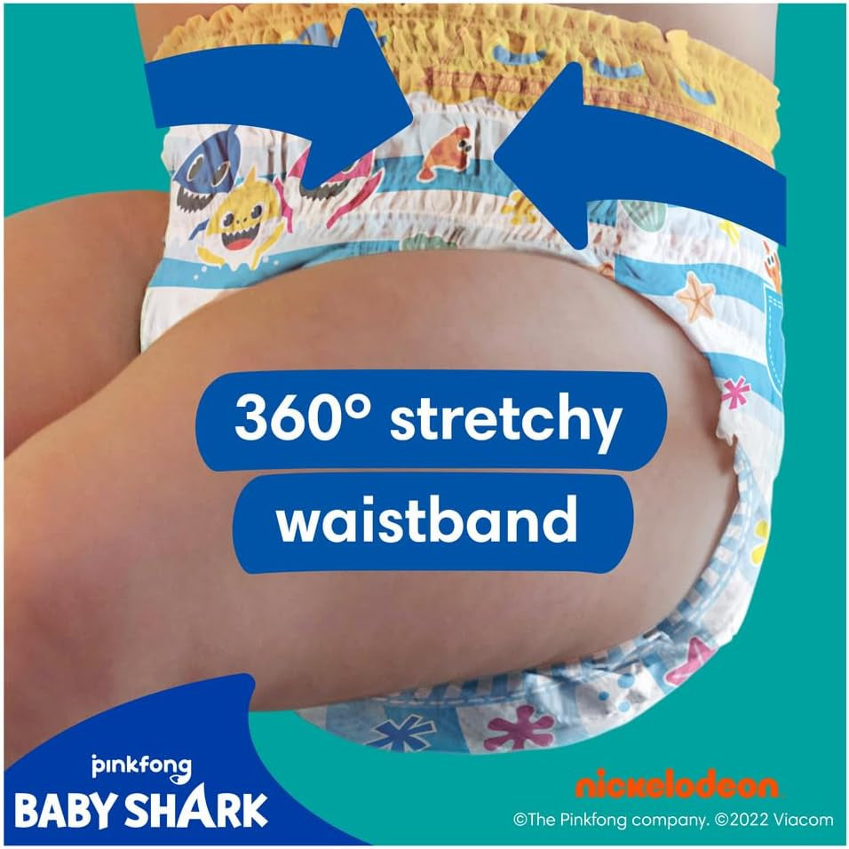 Pampers (gammel version), Splashers engangsbadeshorts - størrelse 5/6 (14 kg+) - Æske med 8 pakker med 10 stk.