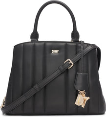 DKNY cu lanț Lexington Park Medium Satchel cu lanț logo, negru / aur, o mărime Genti Femei Naty Shop Titlu implicit