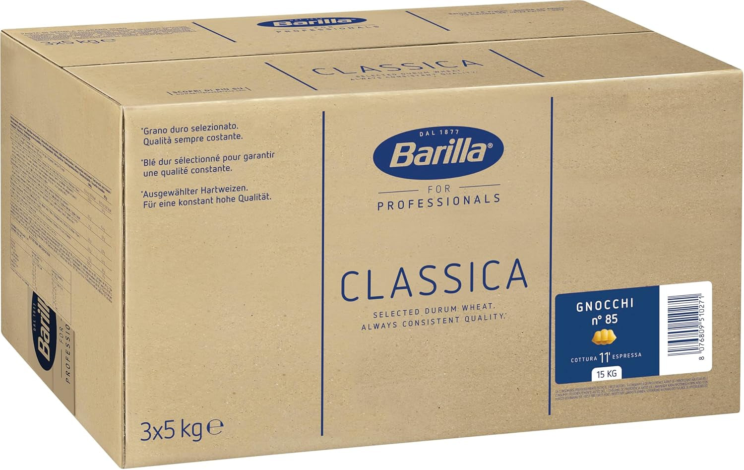 Barilla Pasta Gnocchi no. 85 - 1 pakke (1x5 kg)