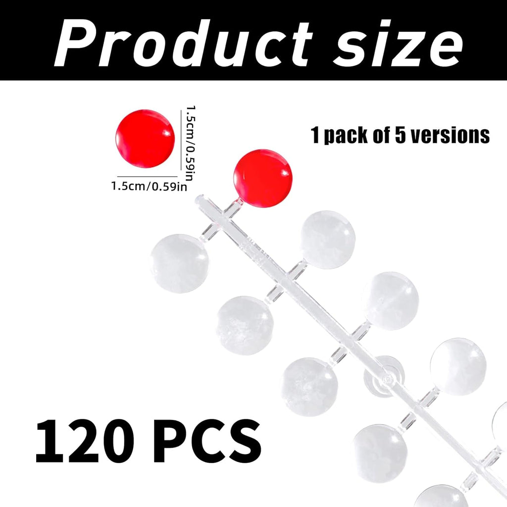 120 buc puncte de afișare unghii puncte de culoare pentru lipire, unghii presate, puncte de afișare unghii, mostre unghii, vârfuri unghii, accesorii unghii Do-It-Yourself, afișare unghii, vârfuri unghii pentru unghii cu gel, autoadezive transparente