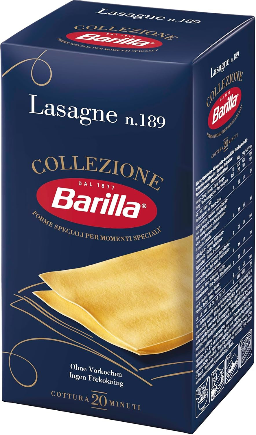 Barilla Collezione Lasagne Pasta fra hård hvede, altid al dente, 500g