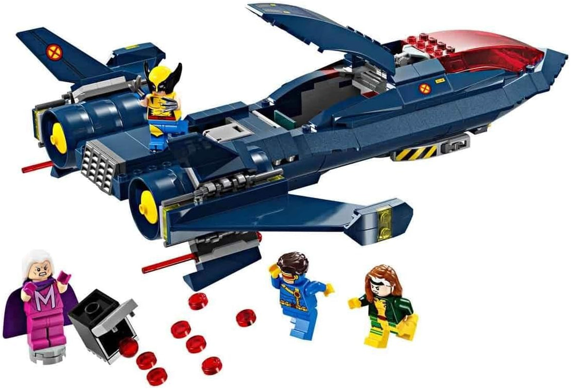 LEGO Marvel X-Jet X-Men-bygningsmodelflyet med figurer inklusive Wolverine og Rogue Superhelte-legetøj til børn Gave til drenge og piger 8 år 76281 Byggesæt Beuche den LEGO-Store