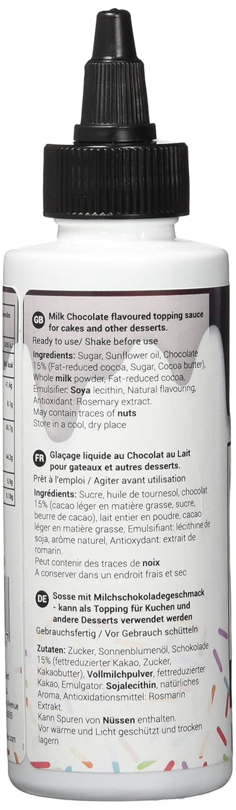 Sauce med mælkechokoladesmag, 150 grams Glazes og Decor Naty Shop