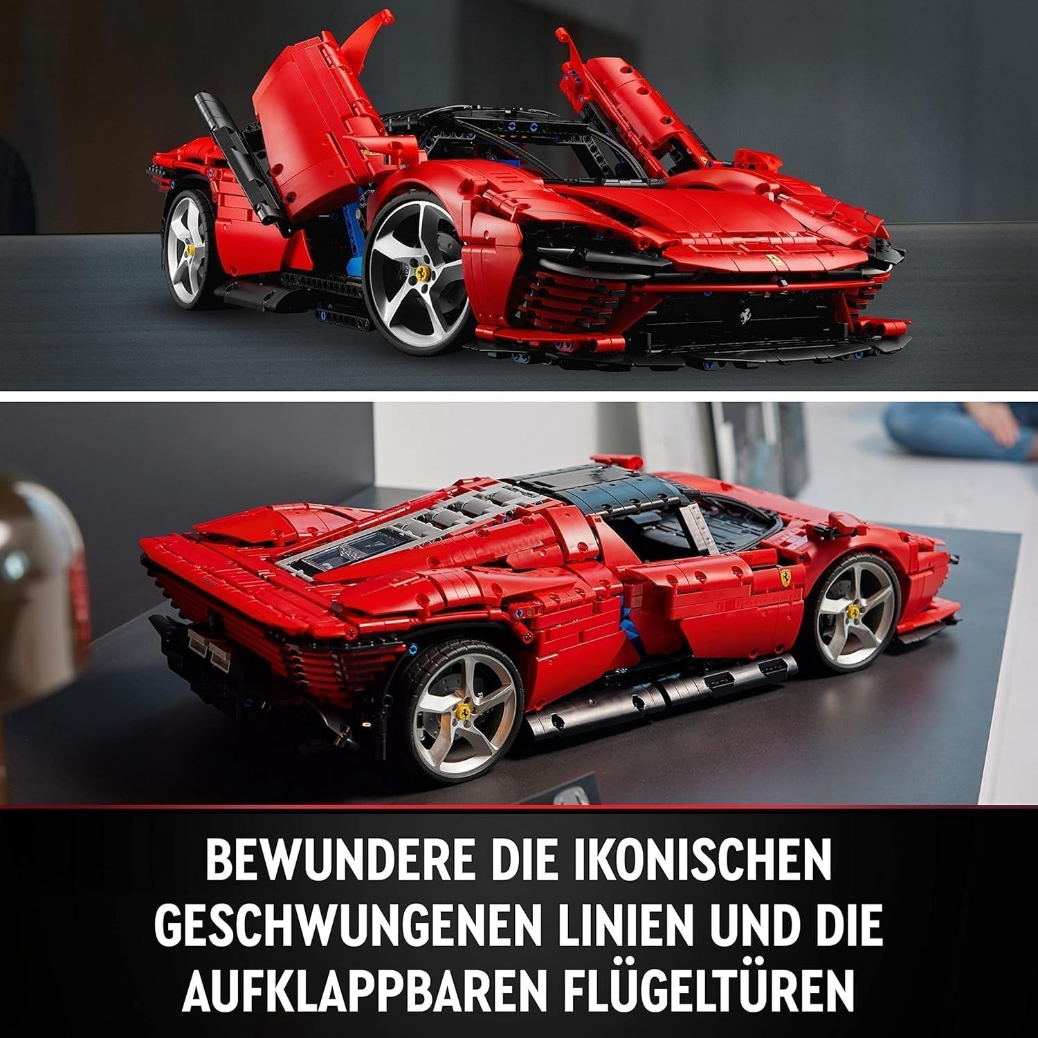 LEGO Technic Ferrari Daytona SP3 Model Kit 1:8 Skala, Rød Super Sports Car, Extended Car Model Samlerobjekt, Ultimate Car Concept 42143 Byggesæt Besuche den LEGO-Store