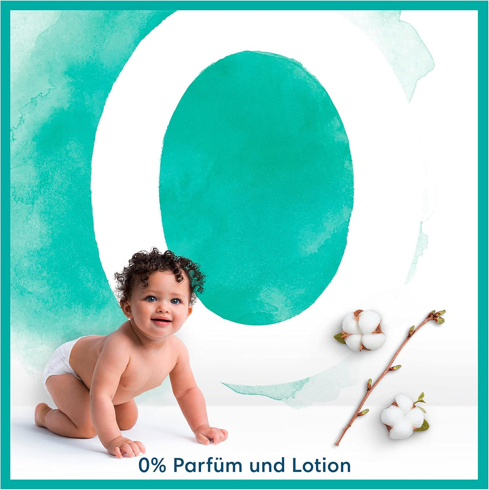 Pampers babybleer, størrelse 2 (4-8 kg), Harmony, Half Moon Box, skånsom hudbeskyttelse og urteingredienser, 240 Count