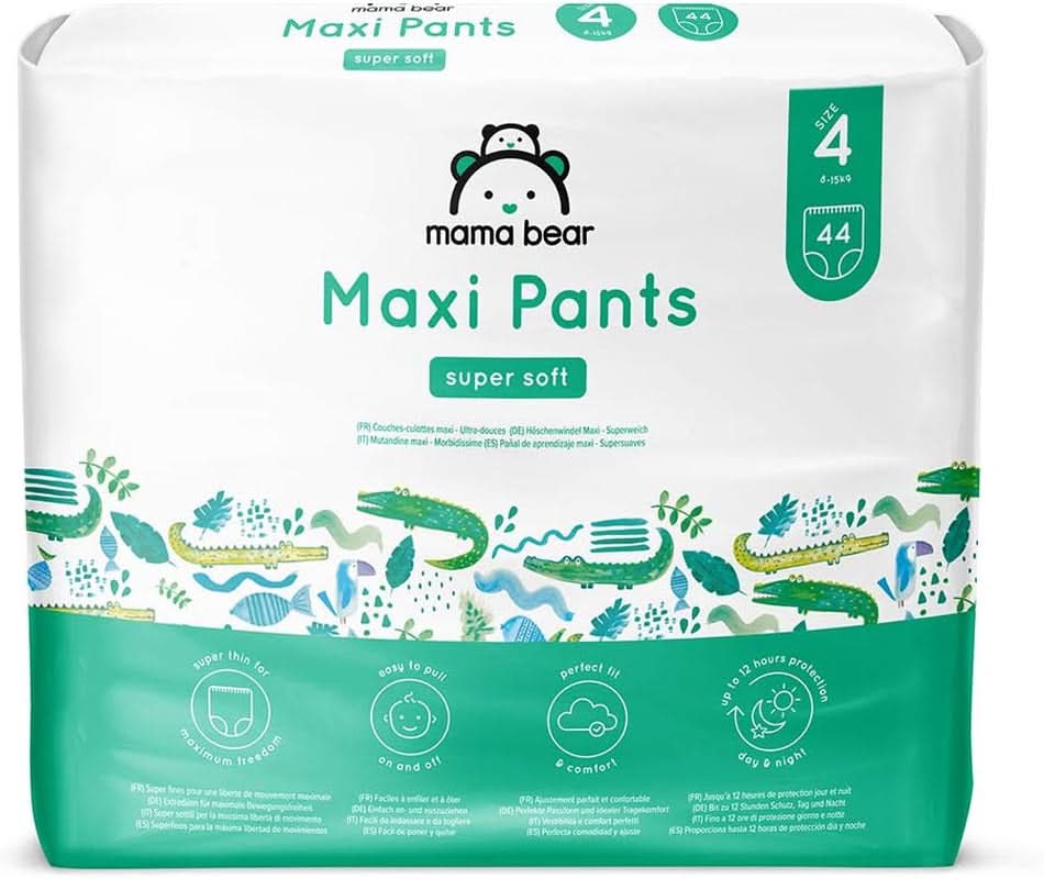 Mama Bear Panty scutece XXL mărimea 6 (18-30 kg), 72 de bucăți (2 pachete de 36) Mama si Copilul Naty Shop 4 (88 buc)