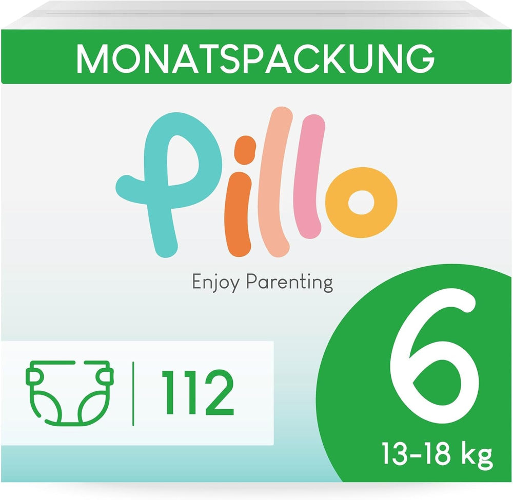 Scutece Pillo 3 - Cutie cu 168 de scutece, 6 pachete a câte 28 de scutece fiecare, mărimea 3 - Midi (6-10 kg) - Scutece pentru bebeluși