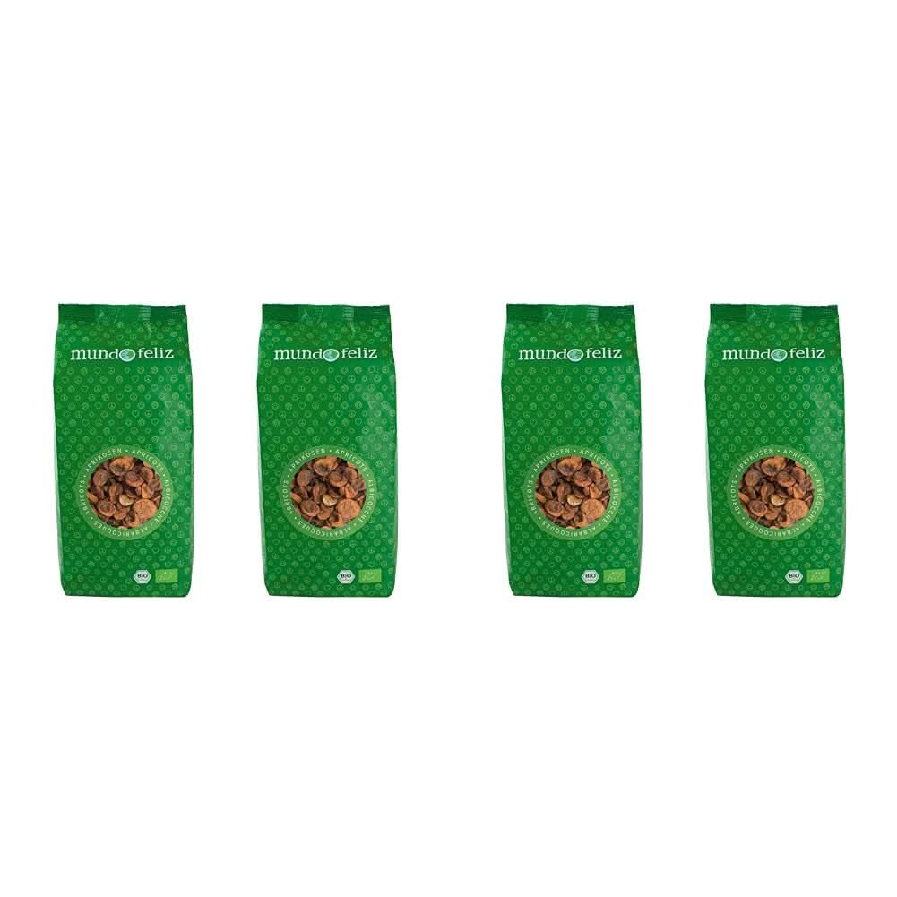 Mundo Feliz, Caise uscate cu sâmburi din agricultura ecologică, 2 x 500 grame Produse deshidratate Naty Shop 4 x 500 grame