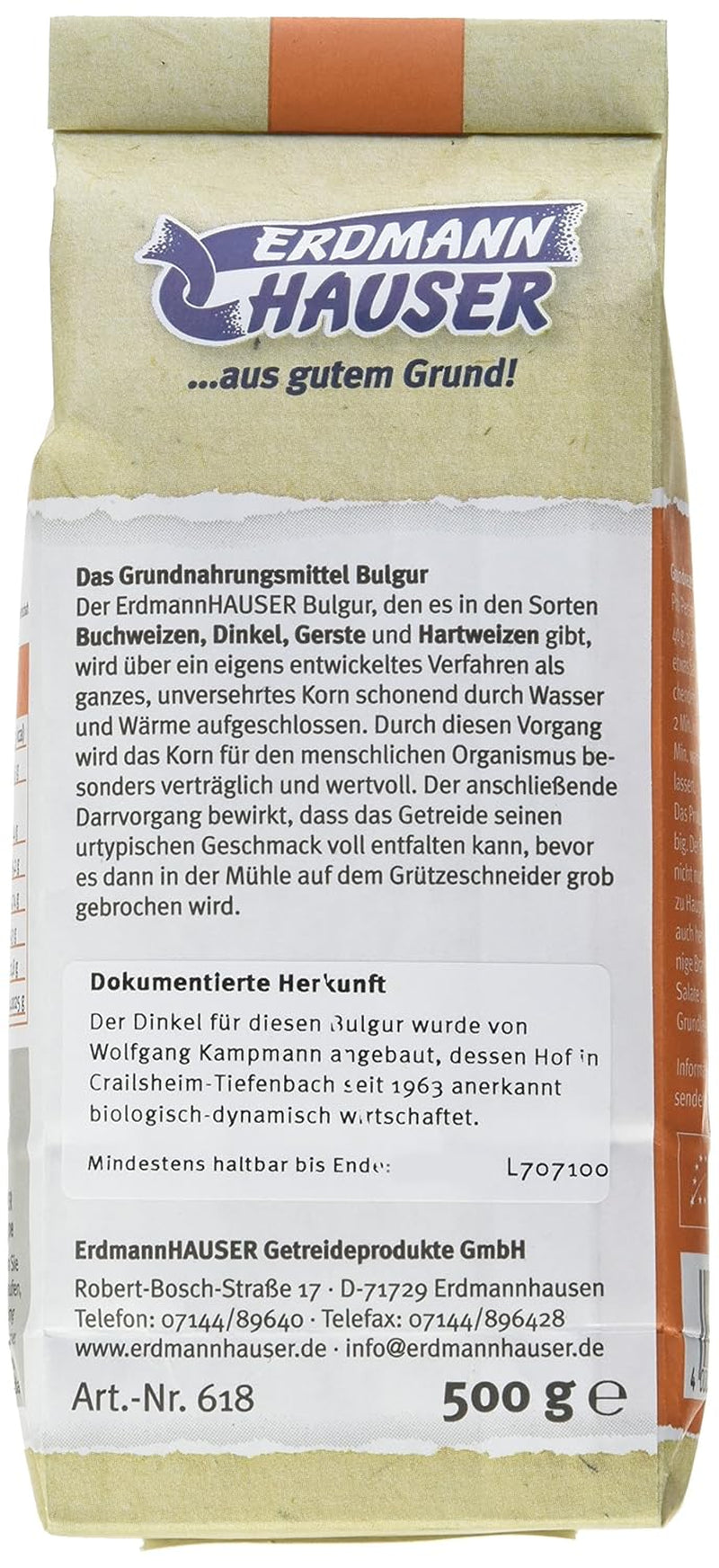 Bulgur Demeter fra spelt | lokalt alternativ til ris | 500 g