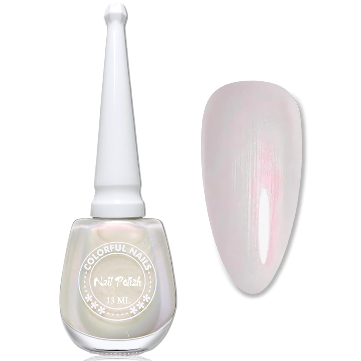 Jelly Pink Neglelak 13ml Hurtigtørrende Langtidsholdbar Naturlig gennemskinnelig Almindelig Neglelak Uden UV-lampe til kvinder DIY Nail Art (Classic Pink)