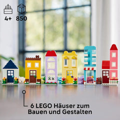 LEGO Classic kreative huse, byggeklodser til børn, 850 klodser byggelegetøj, husbygningslegetøj med tilbehør, gave til drenge og piger 4 år gamle 11035 byggesæt Beuche den LEGO-Store