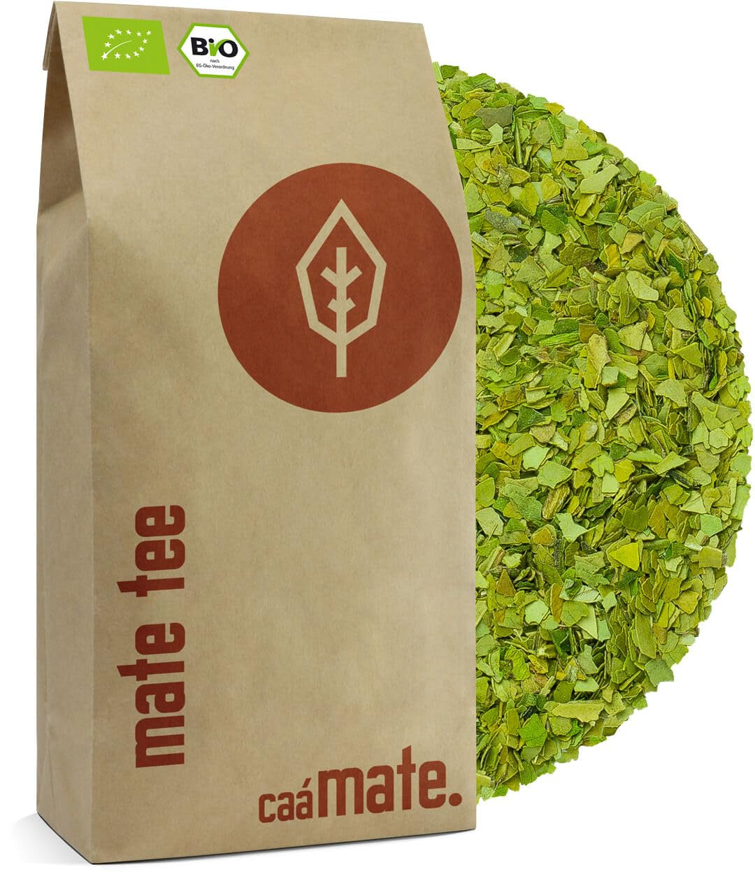 Ceai Mate Bio 1 kg Frunze de mate pure, proaspete și verzi, ecologice și uscate la aer Yerba Mate organic controlat, certificat și ambalat în Germania