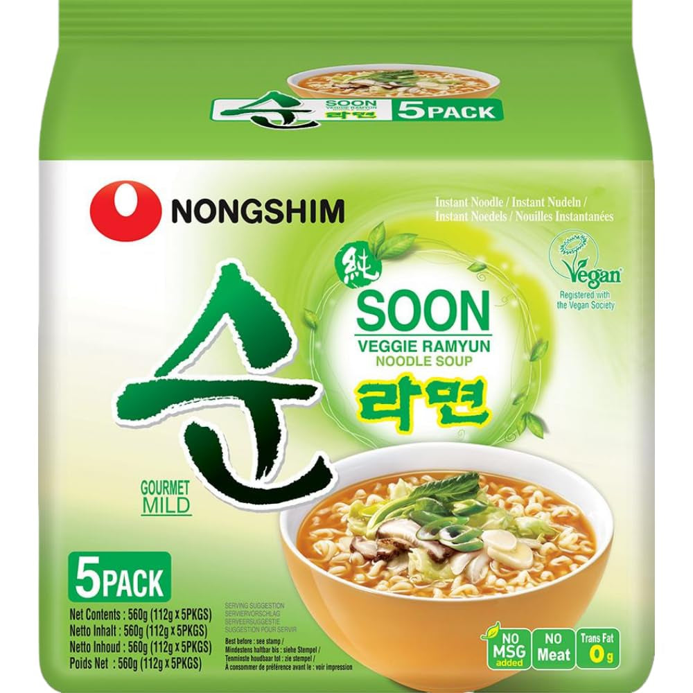 Nong Shim - Instant Cup Nudeln Soon Soon Veggie - Multipack (12 X 67 GR)