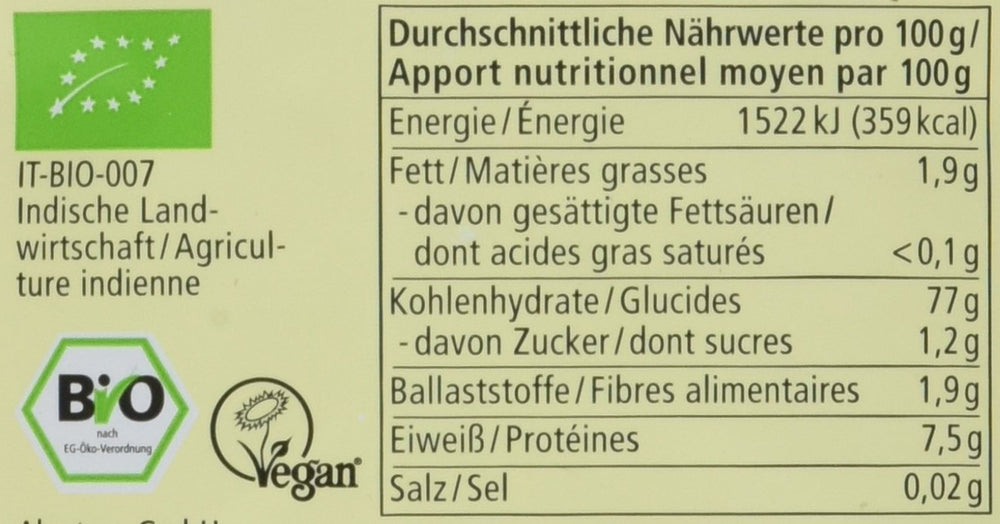 Økologisk langkornet brun ris pakke med 6 (6 x 1 kg)