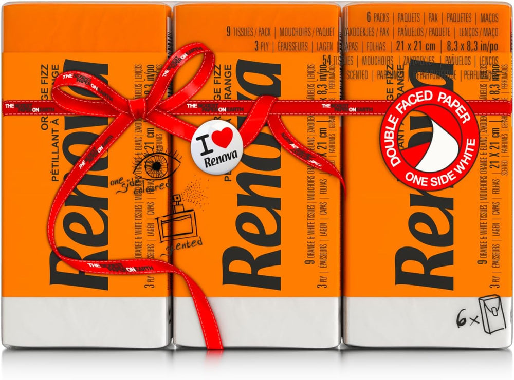 Șervețele de buzunar RENOVA ORANGE FIZZ 6 pachete
