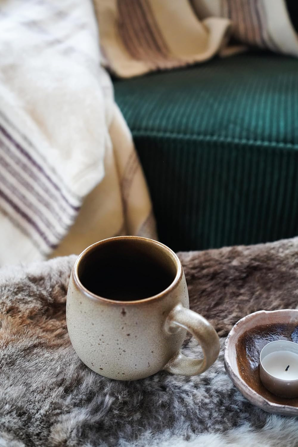 Toison D'Or vinkel, 240 X 260 Cm, Hvid/Aubergine/Bizet Dyner og dyner Naty Shop