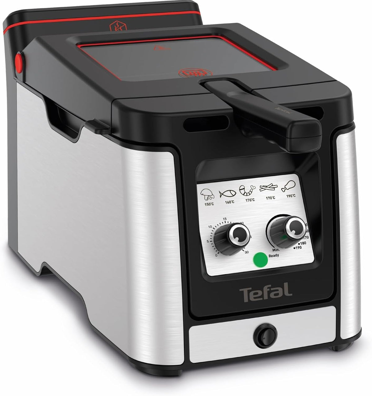 Tefal FR600D Clear Duo frituregryde, stegning med mindre røg og lugt, 1,2 kg kapacitet, termostat, timer, stort visningsvindue uden tåge Hvidevarer Naty Shop Clear Duo