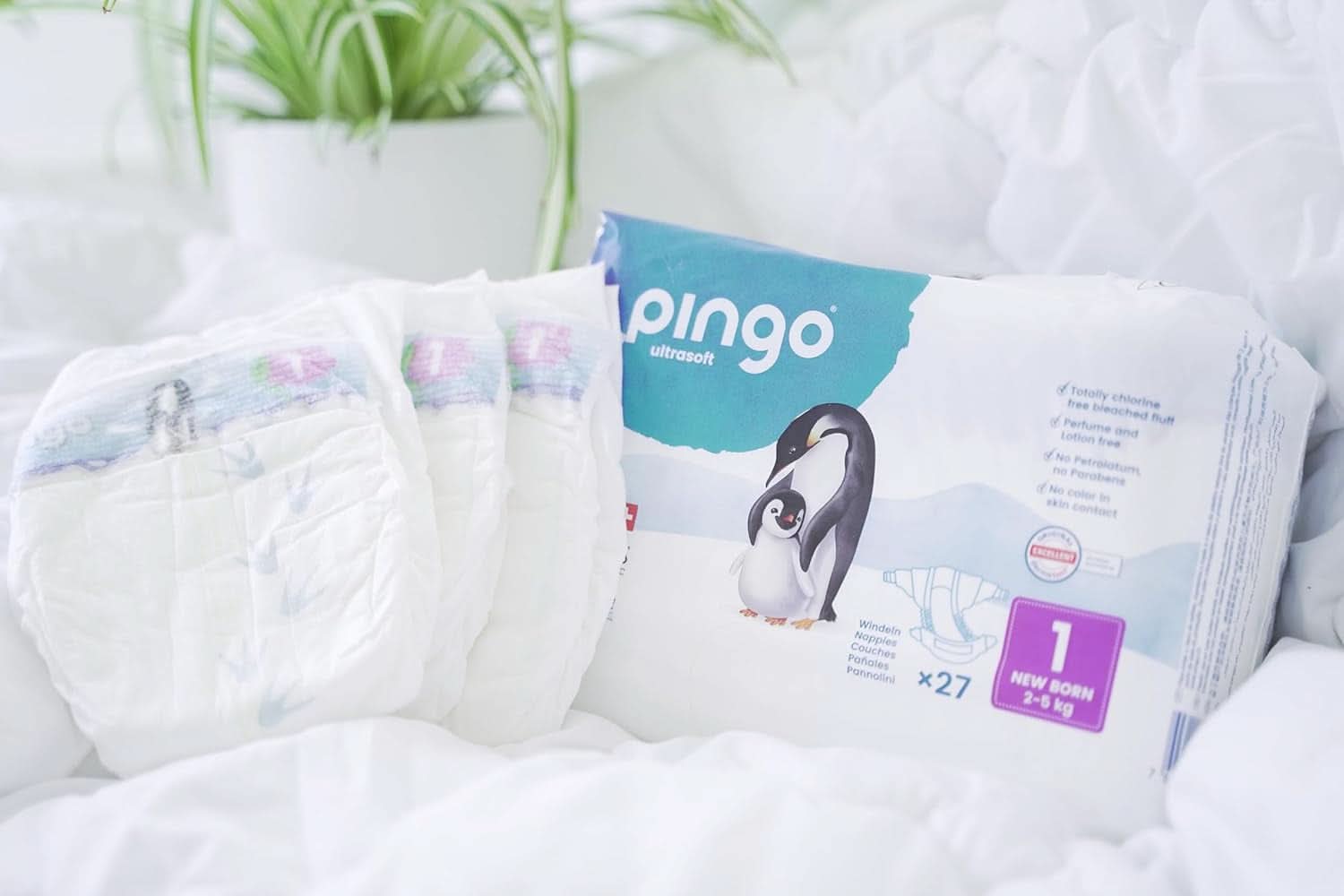 Pingo Ultrasoft, økologiske bleer, str. 1 og 2 Mother and Child Naty Shop