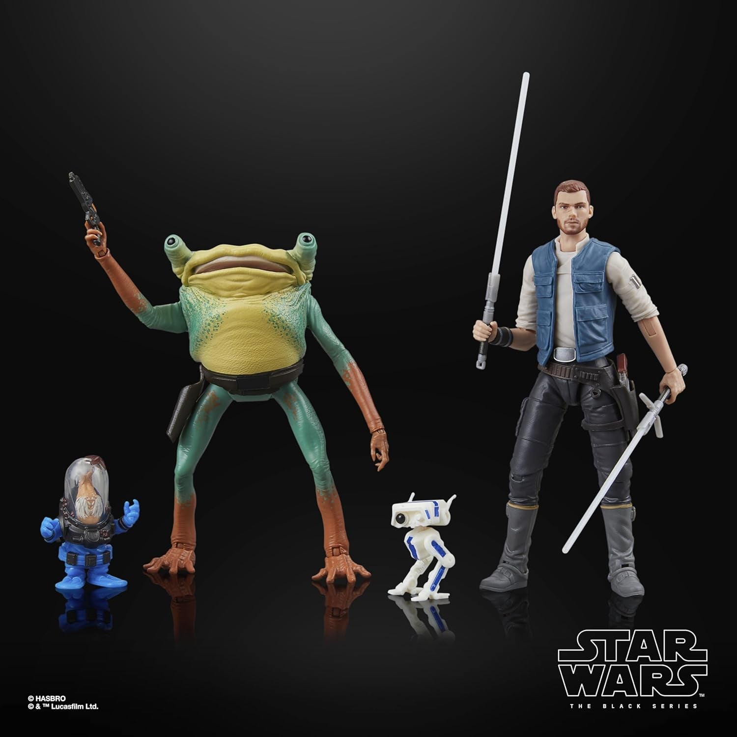 Star Wars Black Series Cal Kestis, Turgle & Skoova Stev, Star Wars Jedi: Survivor Collectible Action Figurer (Skala 15 Cm) Action Figurer Naty Shop