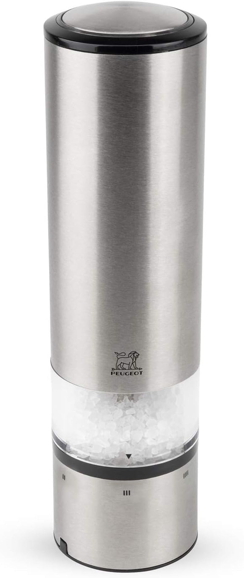 PEUGEOT Elis Sense elektrisk peber-/saltkværnesæt, højde: 20 cm, rustfrit stål, sølv Kværne og skæremaskiner Naty Shop Salzmühle