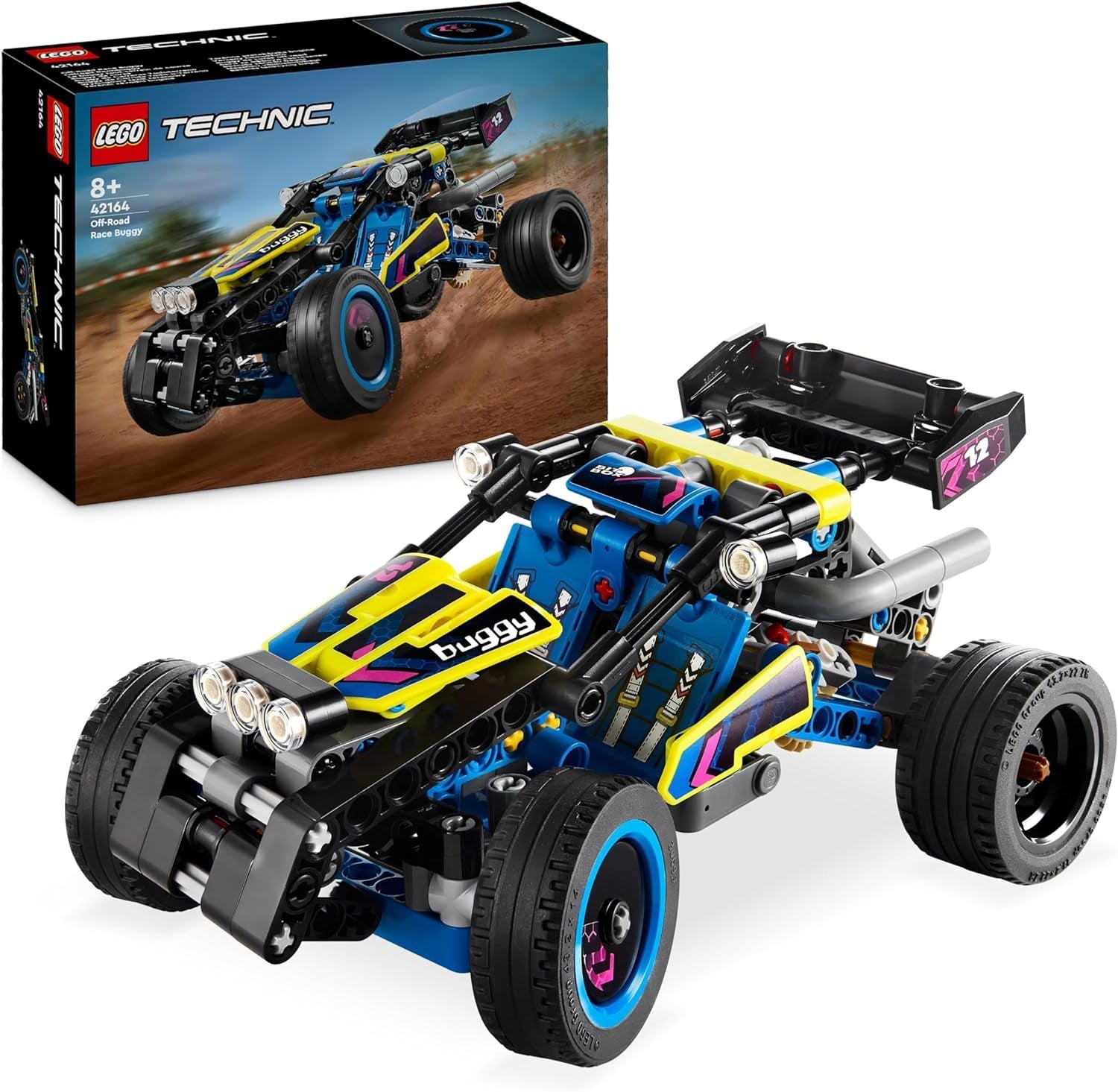LEGO Technic Offroad Racing Buggy billegetøj til børn Buggy racerbil Byggesæt Gave til 8 år gamle drenge og piger Rallybil Model 42164 Byggesæt Besuche den LEGO-Store Single