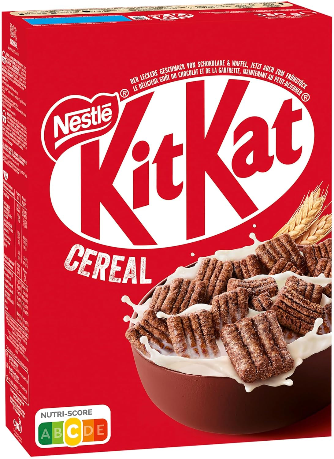 Nestlé Cereal, Knusprige Frühstücks-Cerealien Mit Der Typischen -Waffel Und Köstlicher Schokolade, 1Er Pack (1 X 330G) Cereale Naty Shop Standardtitel