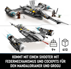 LEGO Star Wars Mandalorian Fighter N-1 fra Boba Fetts bog Byggelegetøj med rumskib Sæt med 4 figurer inklusive Baby Yoda figur 75325 Byggesæt Besuche den LEGO-Store