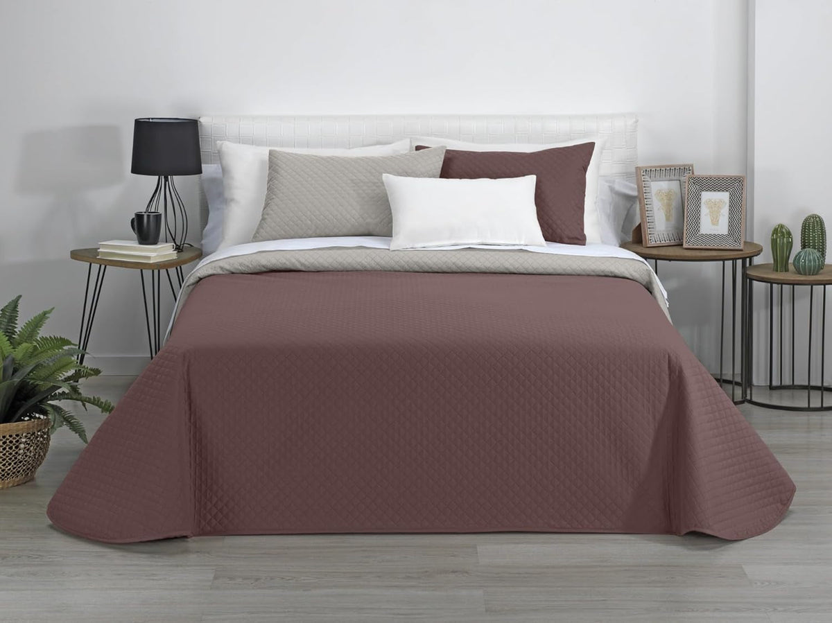 Estoralis | AVA | Vendbar Boutique Quilt | Til alle årstider | Farve - Beige/Brun | Til 120/135 cm seng. seng. (230 X 270 Cm. Ancho X Alto) | Quiltet quilt Quilts og quilts Naty Shop Standard titel