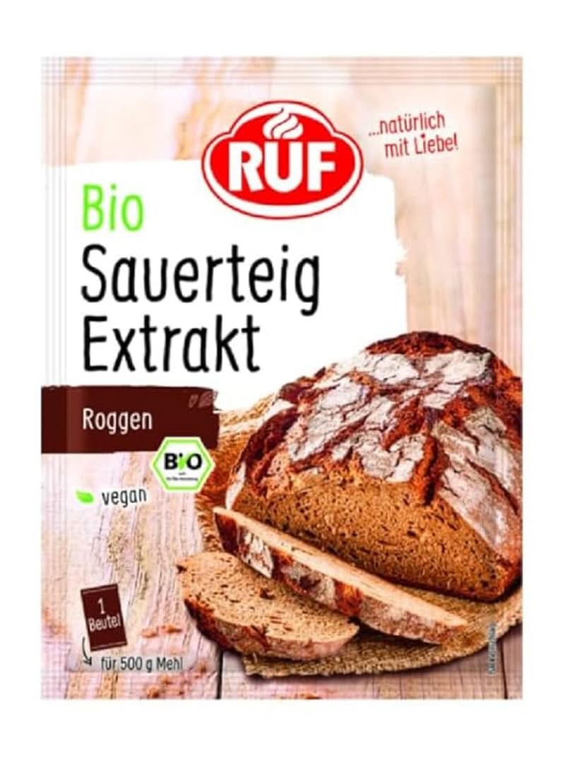 RUF Rugsurdejsvæske, flydende ekstrakt til brøddej og rundstykker, Surdej, rug- og fuldkornsbrød, 170 gram Naty Shop Køkkenpulver 2 x 15 gram