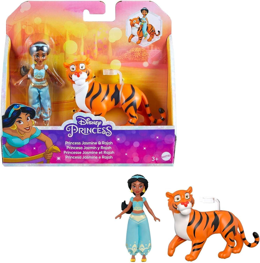 Mattel Disney Princess Legetøj Jasmin Fashion Bevægelig dukke med funklende tøj og tilbehør Disney film inspireret børnegave HLW12 Naty Shop Dukker Little Jasmine Tiger Rajah