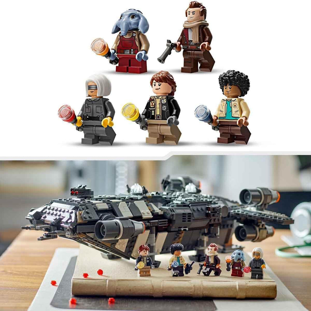 LEGO Star Wars: Skeleton Crew Onyx Cinder, bygbart og samleligt rumskibslegetøj til drenge og piger med 5 figurer, gaveide til fans fra 10 år 75374 Byggesæt Besuche den LEGO-Store