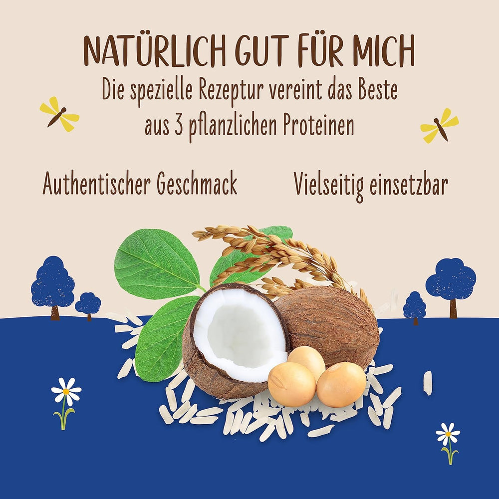 Allos Bio Ohne Muhhh 3,5% | Milchalternative | Drik auf Pflanzenbasis | vegansk | schäumbar | perfekt til kaffe laktosefri | Kilder til calcium og vitaminer | Reich an Protein | 1 liter (6 stykker)