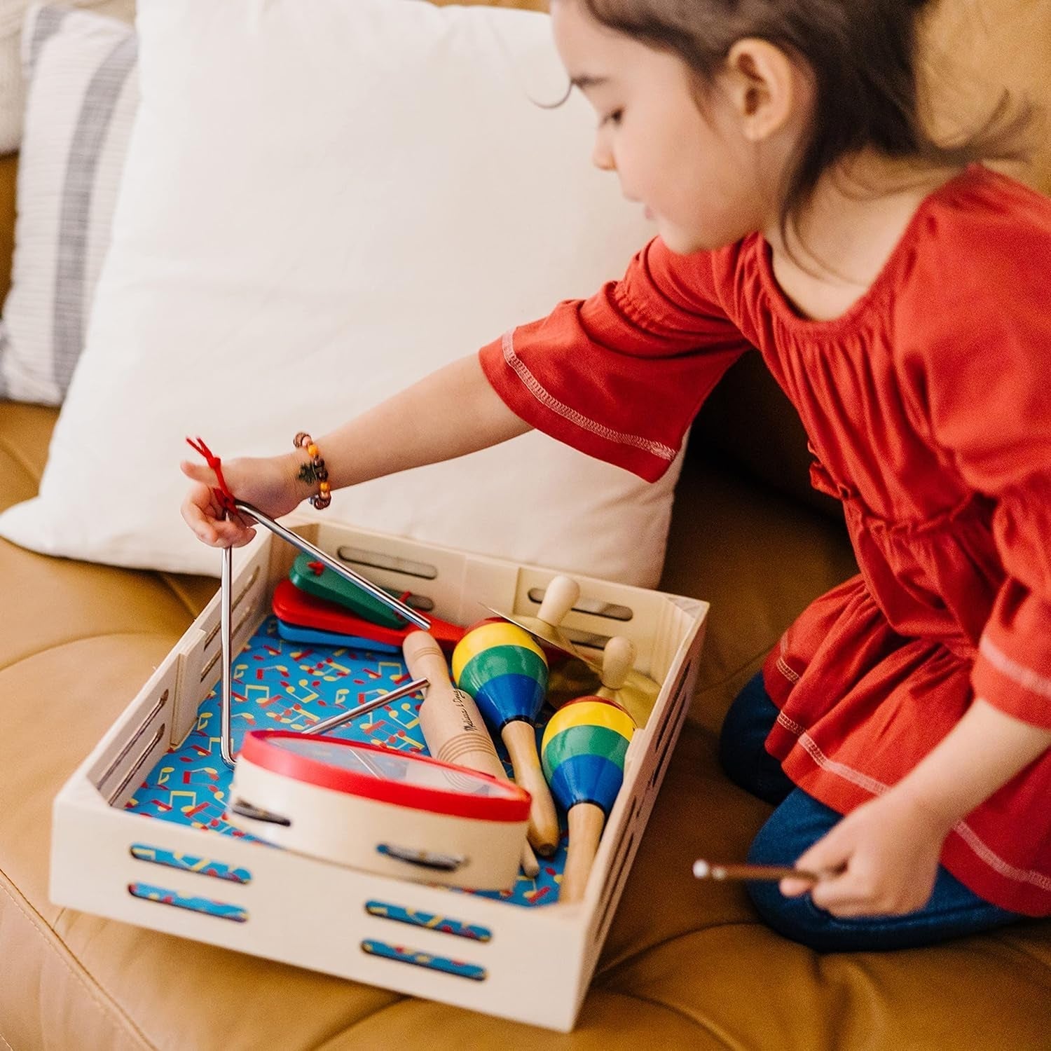 Melissa & Doug A Band in a Box | Jucării educative | Jucării muzicale pentru copii | 3+ | Cadou pentru băieți sau fete Jucarii Bebe Naty Shop