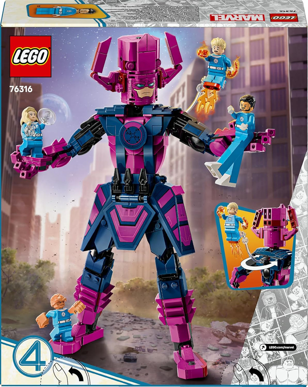LEGO ǀ Marvel Fantastic Four vs. Galactus Baufigur - Bauset mit Superhelden - Spielset med The Thing, Invisible Woman and Human Torch - Kreatives Geschenk für Jungen und Mädchen - 76316