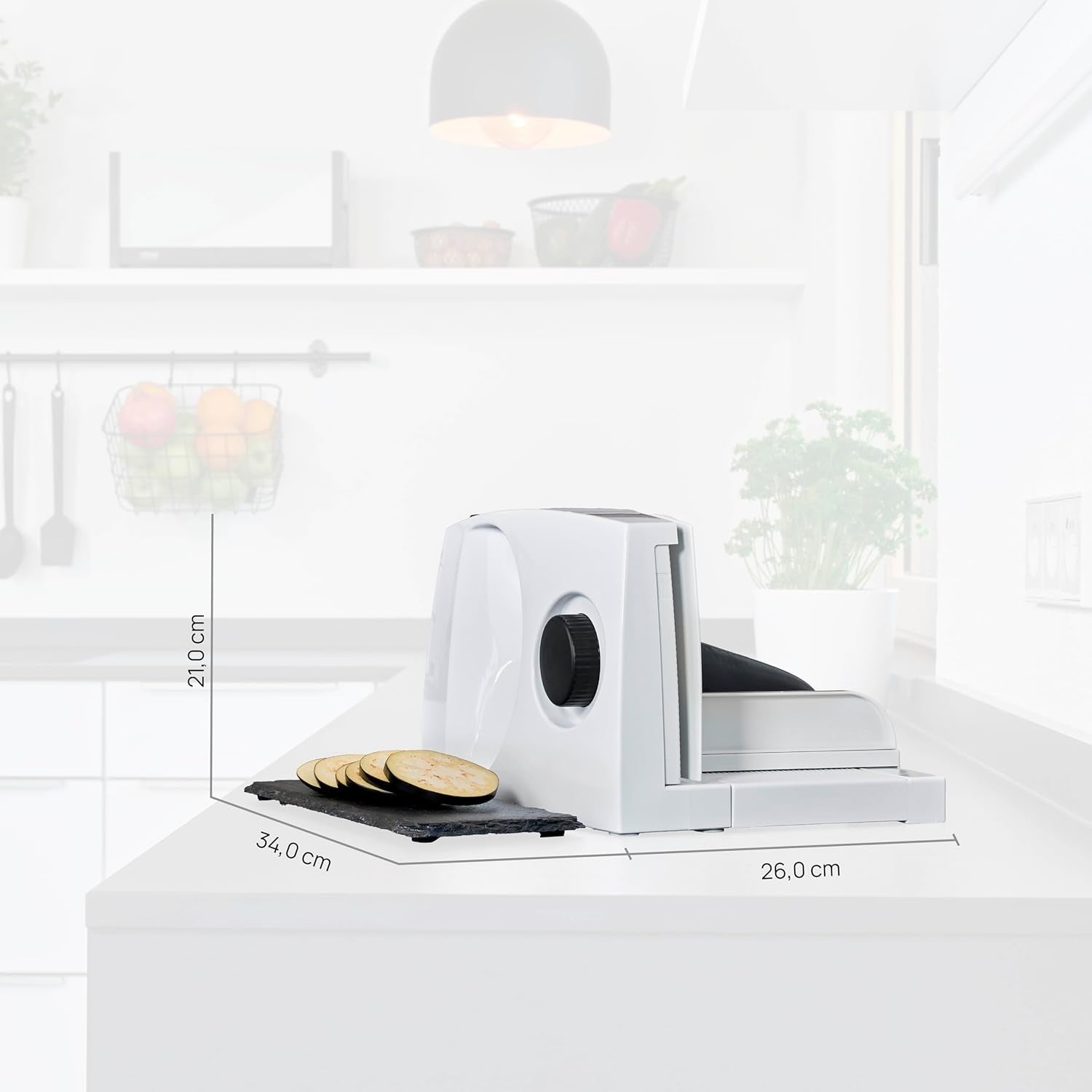 Ritter Markant 05 Multifunktionel sammenfoldelig elektrisk brødskæremaskine og -skæremaskine med økomotor Made in Germany Kværne- og skæremaskiner Naty Shop