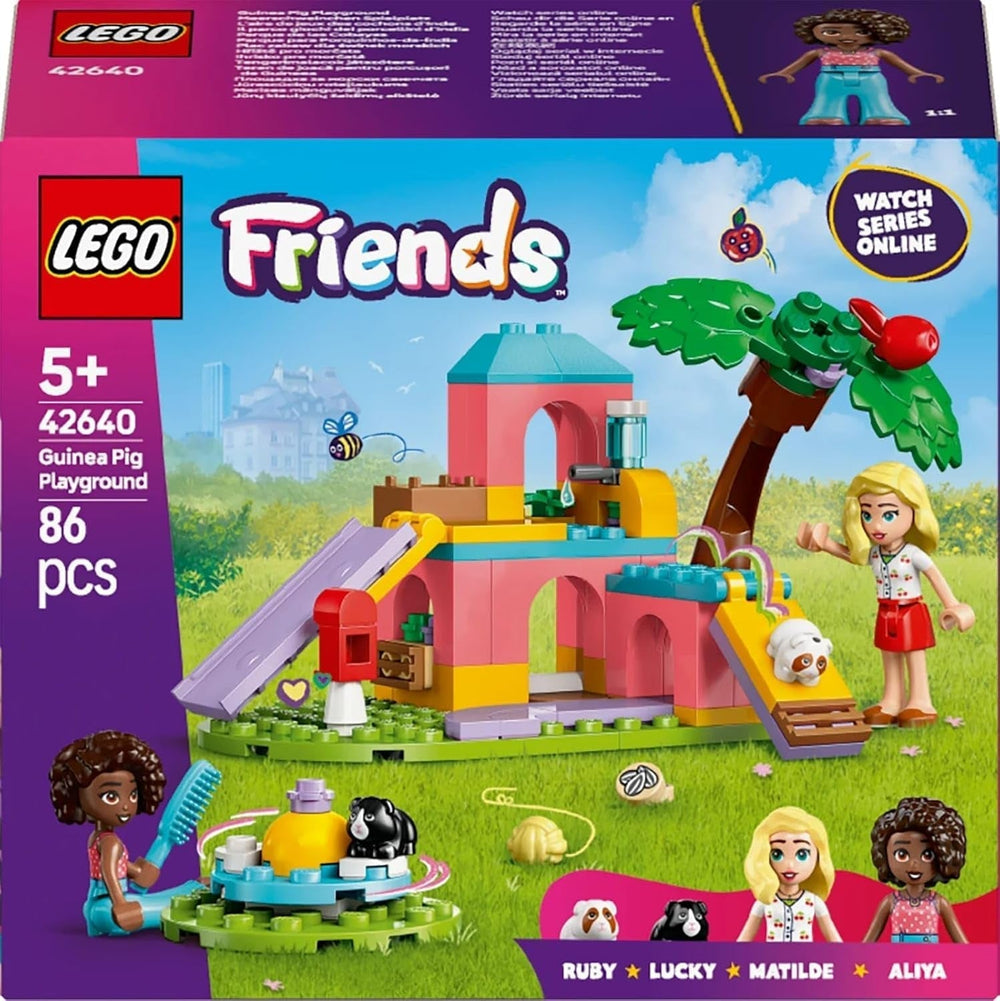 LEGO Friends Marsvin Legeplads Bygge- og Foregive Legesæt med 2 minifigurer og 2 Dyrelegetøj til piger 5+ Dyresæt 42640 Byggesæt Besuche den LEGO-Store