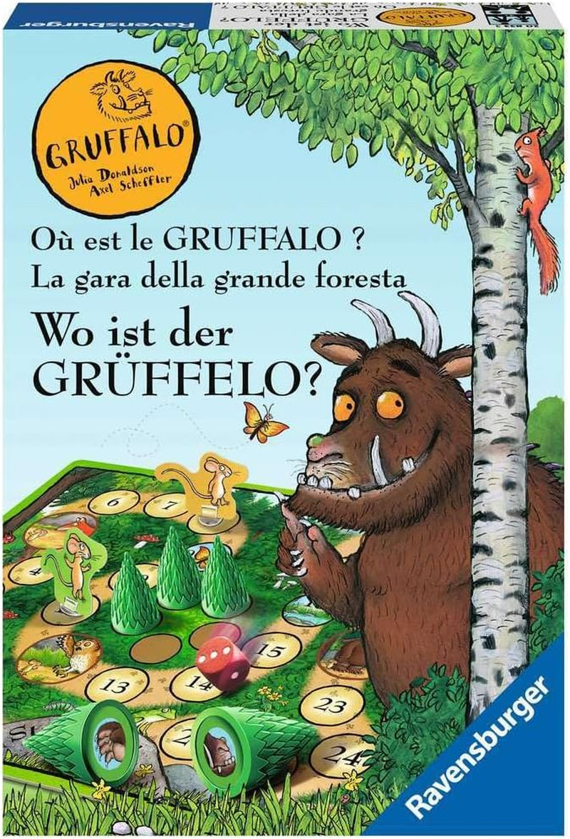 Børnespil Ravensburger - 20833 - Hvor er Gruffalo? - Brætspil for 2-4 Gruffalo-fans fra 4 år og opefter