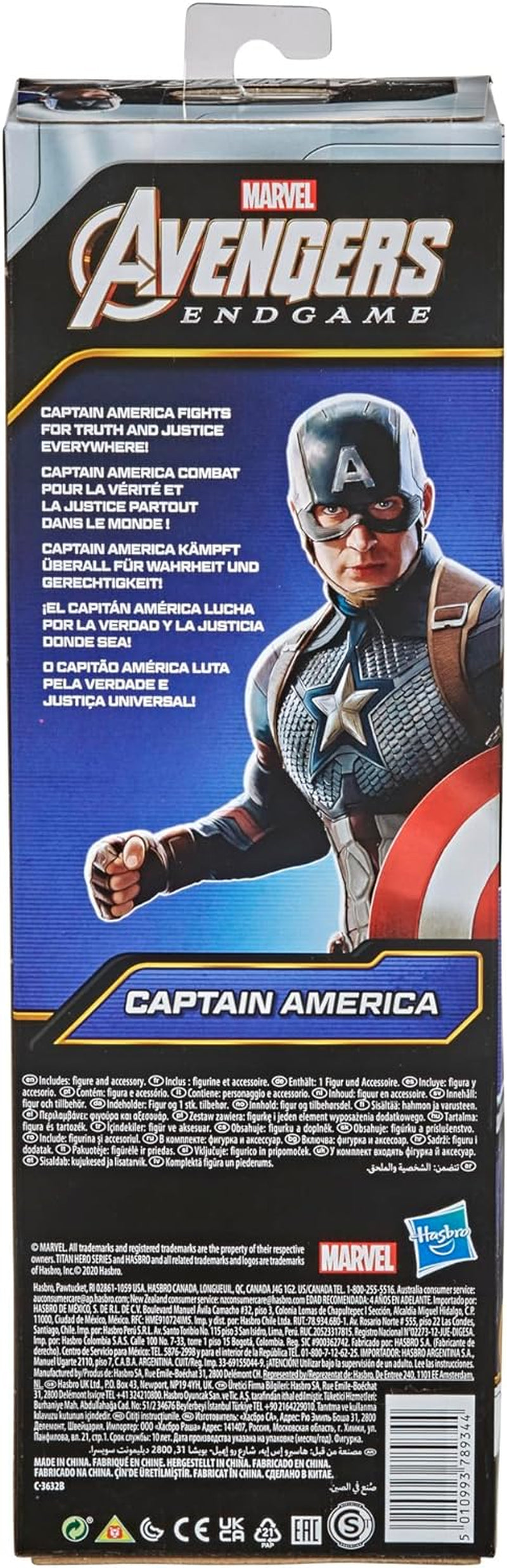 Marvel Avengers Titan Hero Series Captain America, figurină de acțiune înaltă de 30 cm, jucărie pentru copii cu vârsta de peste 4 ani Action figures Naty Shop