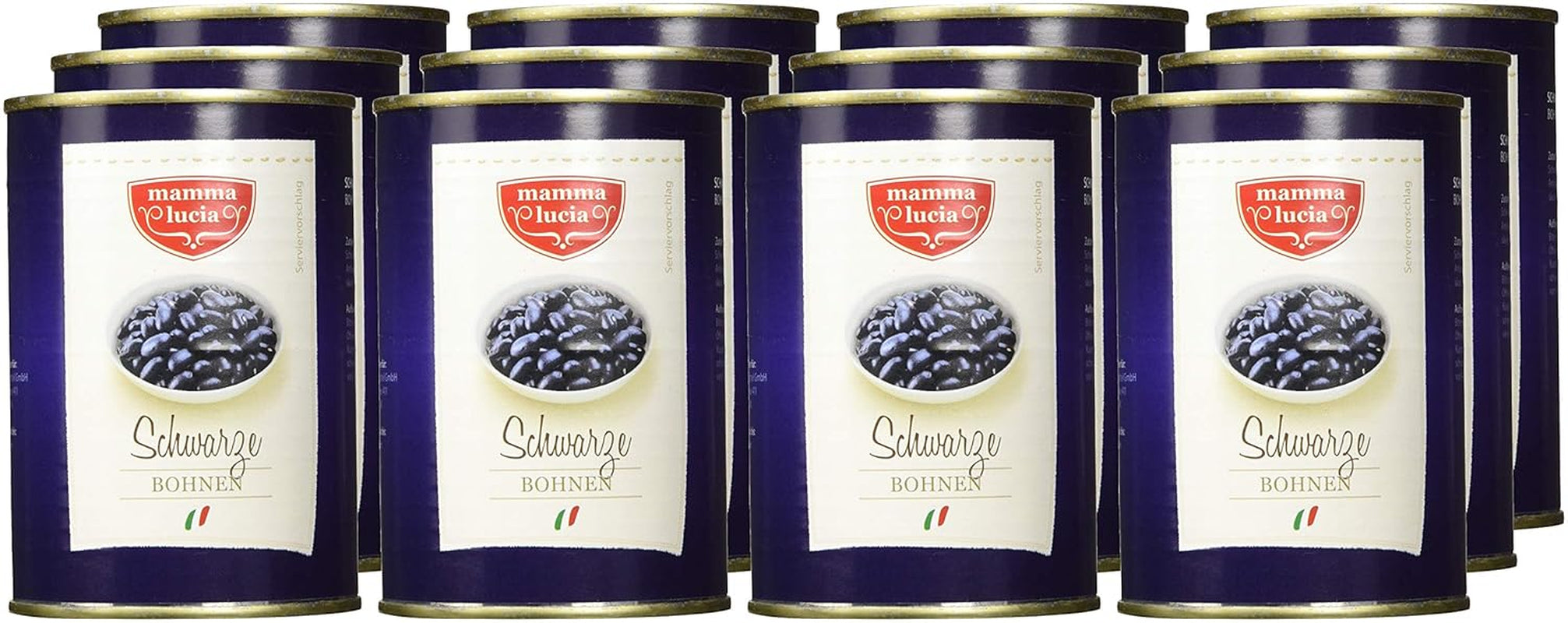 Sorte bønner, pakke med 12 (12 x 425 ml)