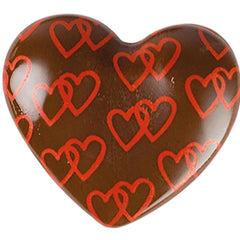Günthart 135 stykker mørk chokolade filigran hjerter farverige tri-motion trykt 1 pakke (236g)