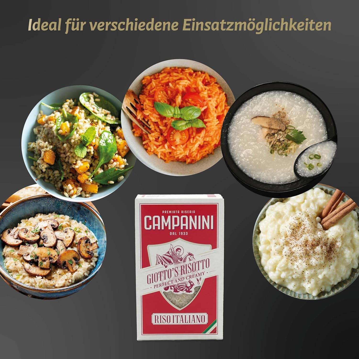 Original ris til risotto | Campanini ris til risotto | 1000g | fra Italien | Risottoer og supper