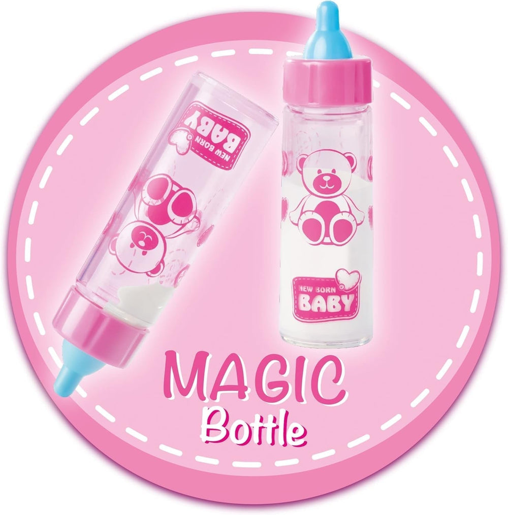 Simba 105562487 - New Born Baby First Ammesæt, dummy, ble og mælkeflaske med forsvindende indhold, til 38-43 cm dukker Naty Shop Dolls