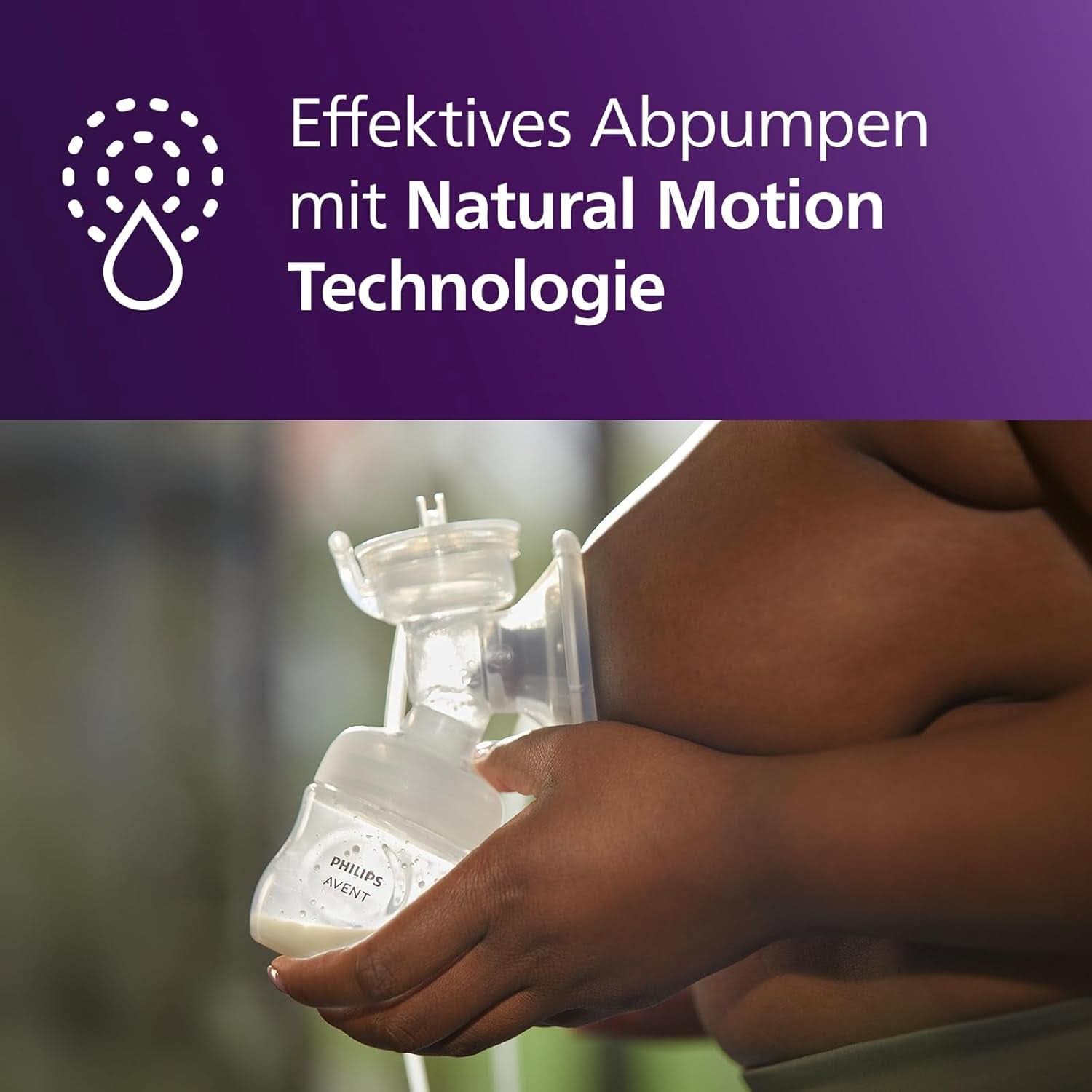 Philips Avent Elektrische Natural Motion Milchpumpe - Set Zum Abpumpen, Aufbewahren Und Füttern Inkl. Flaschen, Schnuller Und Becher (Modell SCD340/31) Mad og ammetilbehør Bebe Naty Shop