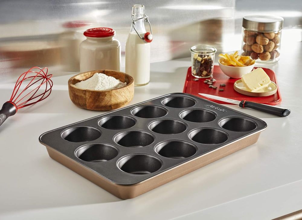 Tefal Airbake J2555014 Muffinform, Antihaftbeschichtung, Karbonstahl, Braun, 29 X 41 Cm Forme og bakker til bagning Naty Shop