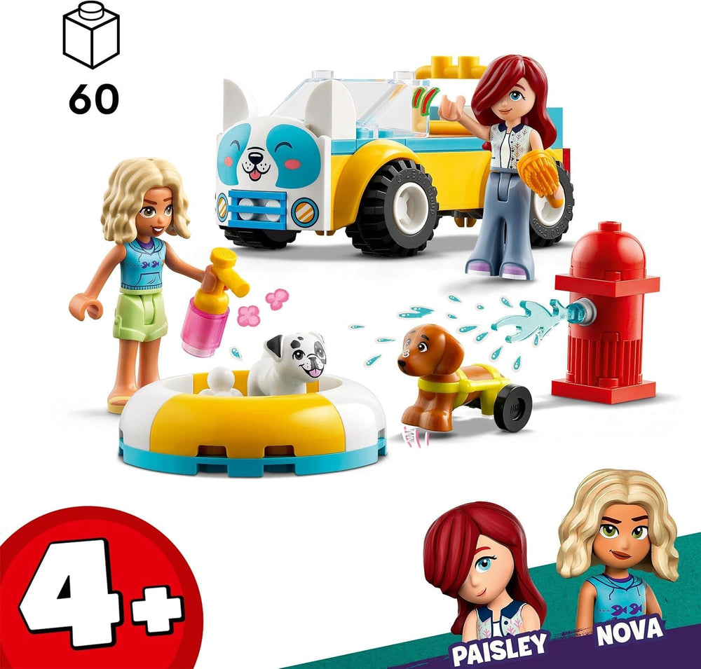LEGO Friends mobil hundefrisørstue, legetøjslegesæt til legetøj, legetøj til børn med 2 figurer og 2 hunde til piger og drenge fra 4 år, hundeplejesæt 42635 Byggesæt Beuche den LEGO-Store