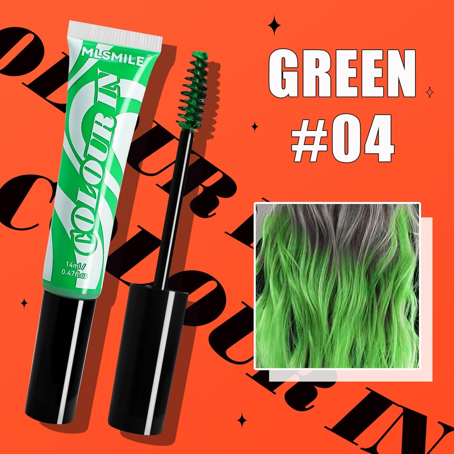 Vopsea de păr temporară verde - 14ml Vopsea de păr Cretă de păr, Vopsea de păr verde lavabilă Stick, Culoare instantanee cretă de păr, Vopsea de păr cretă Carnaval pentru Crăciun Halloween, Carnaval, Cosplay Vopsea pentru par Naty Shop