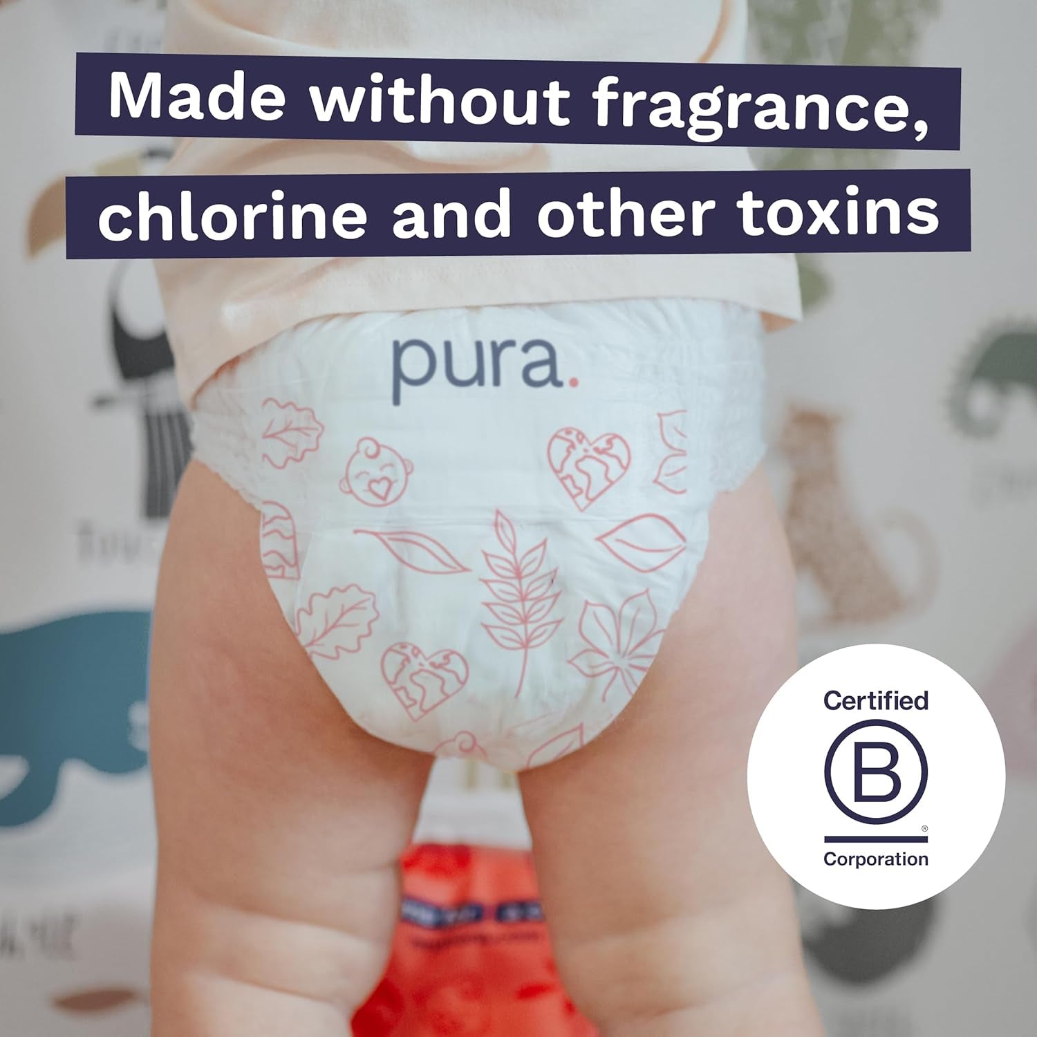 Miljøvenlige trusser, størrelse 7 (17 kg+), 16 stk, engangsundertøj til sensitiv og allergisk hud, parfumefri, sidetræk