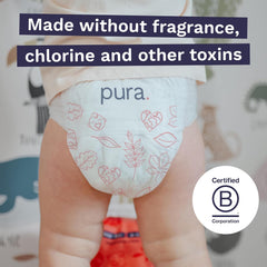 Miljøvenlige trusser, størrelse 7 (17 kg+), 16 stk, engangsundertøj til sensitiv og allergisk hud, parfumefri, sidetræk