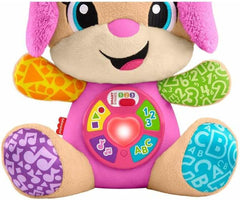 Fisher-Price Laugh & Learn JFD35 jucărie moale cu Smart Stages Jucărie muzicală de învățare pentru bebeluși de la 6 luni, versiune multilingvă: italiană, spaniolă, portugheză, engleză, JFD35 Jucarii Bebe Naty Shop